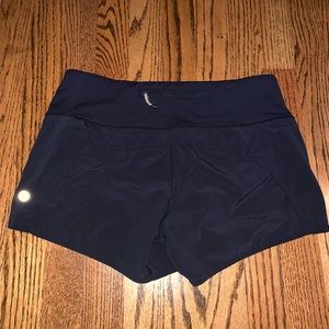 dark blue lululemon shorts